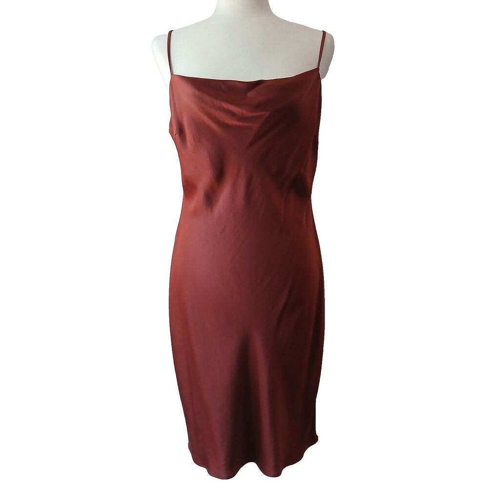 EXPRESS Cinnamon Brown Short Mini Dress Medium City Party Formal Sexy #1052